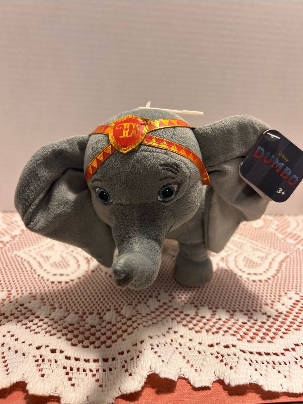 2018 Disney Dumbo Live Action Movie Red Circus Headband Small Plush 9”